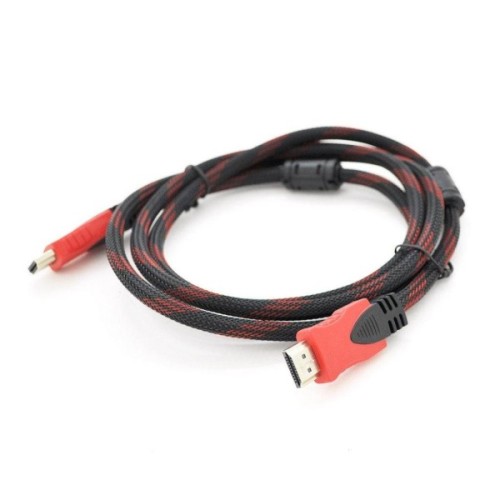 Кабель мультимедійний HDMI M to HDMI M 10.0m V1.4 black/red Merlion (YT-HDMI(M)/(M)NY/RD-10m)
