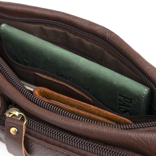 Сумка Vintage Поясна чоловіча Коричнева (14747)