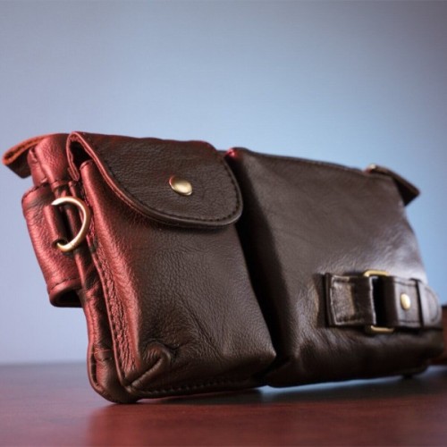 Сумка Vintage Поясна чоловіча Коричнева (14747)