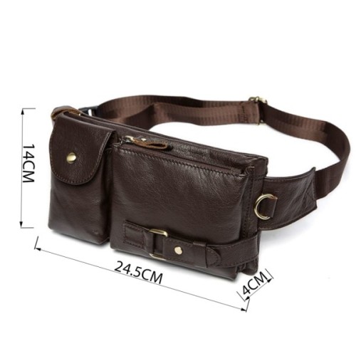 Сумка Vintage Поясна чоловіча Коричнева (14747)