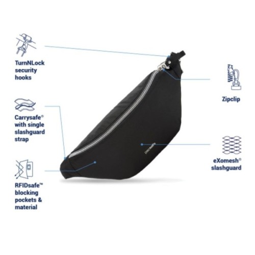 Сумка-бананка Pacsafe Stylesafe Sling Pack темно-синій (20635606)