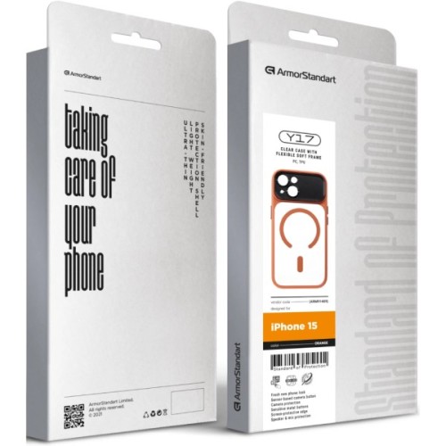 Чохол до мобільного телефона Armorstandart Y17 MagCase Apple iPhone 15 Orange (ARM91489)