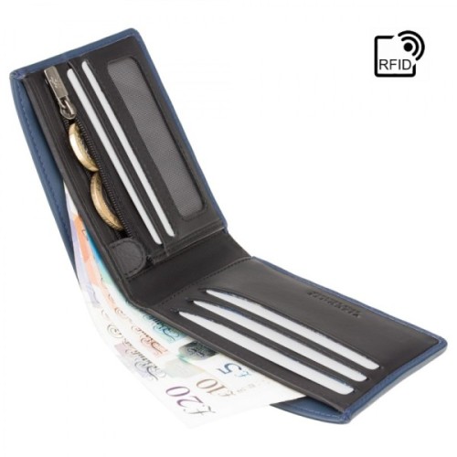 Гаманець Visconti VSL33 TAP-N-GO з RFID Steel Blue-Black (VSL33 BL/BLK)