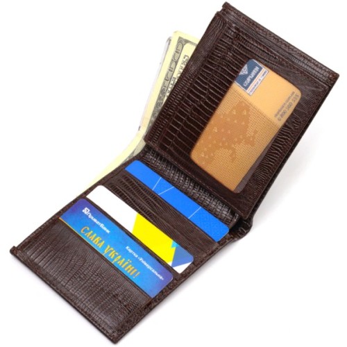 Портмоне Canpellini З натуральної шкіри Коричневе (21869)