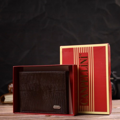 Портмоне Canpellini З натуральної шкіри Коричневе (21869)