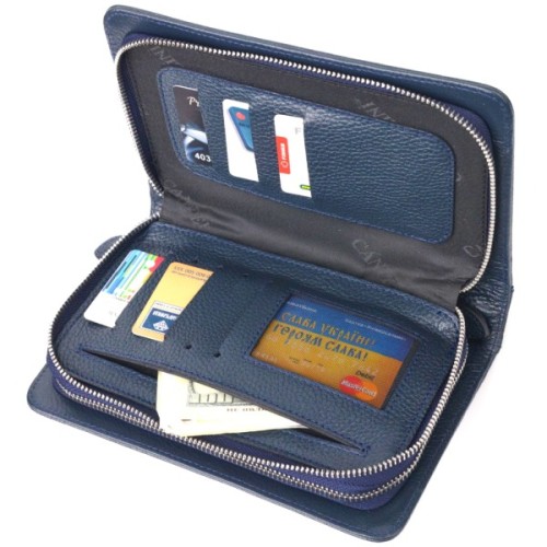 Сумка Canpellini З натуральної шкіри Синя (21568)