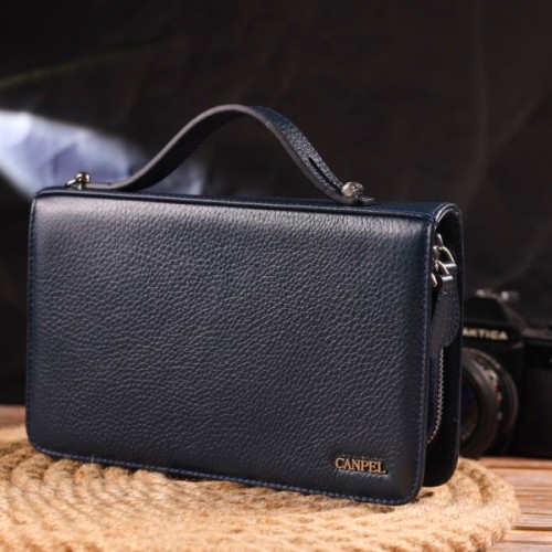 Сумка Canpellini З натуральної шкіри Синя (21568)