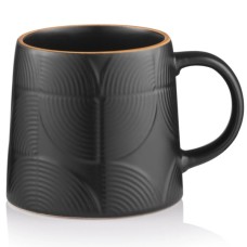 Чашка Ardesto Dafne, 420мл, кераміка, чорний (AR3067BK)