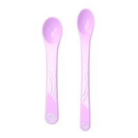 Набір дитячого посуду Twistshake 4+ ложок 2 шт лавандові (78192)