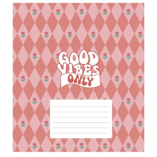 Зошит Школярик Good vibes only 18 аркушів клітинка (018-3561K)