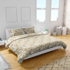 Постільна білизна Home Line Квіти білі та жовті бязь Євро (187466)