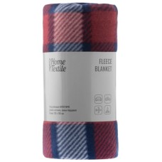 Плед Ardesto Fleece 100% поліестер, клітинка, синьо-бордовий 130х160 см (ART0719PB)