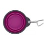 Посуд для собак Dexas Дорожня складна миска Тревел Кап з карабіном велика 480 мл (пурпурна) (0084297309169)