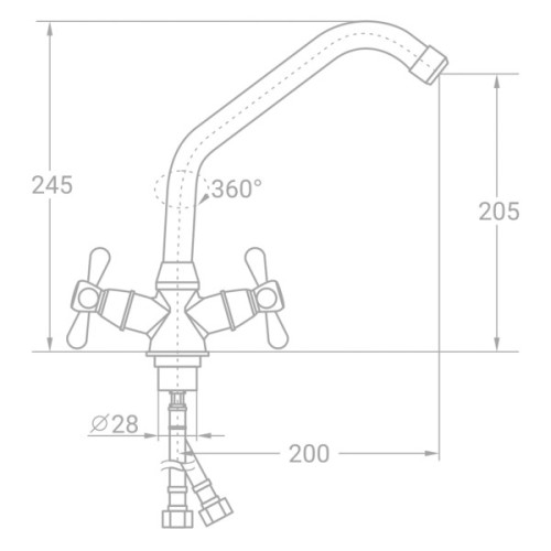 Змішувач TAU VN-5B160C (9885140)