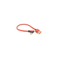 Дата кабель USB 2.0 AM to USB-C 0.25m QC3.0 PD 90° corner braided red Voltronic (YT-USB-TypeC-2.0m/R)