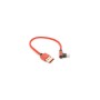 Дата кабель USB 2.0 AM to USB-C 0.25m QC3.0 PD 90° corner braided red Voltronic (YT-USB-TypeC-2.0m/R)