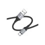 Дата кабель USB 2.0 AM to USB-C 1.0m 3A nylon X102 black HOCO (6942007608770)