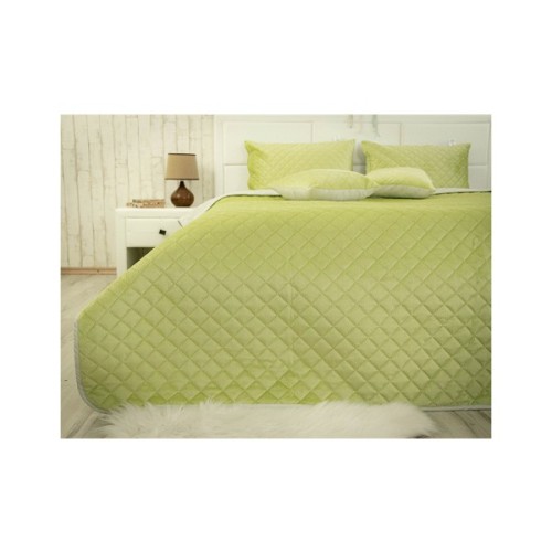 Покривало Руно Olive Green ромб велюр 180х220 (340.55_Olive Green ромб)