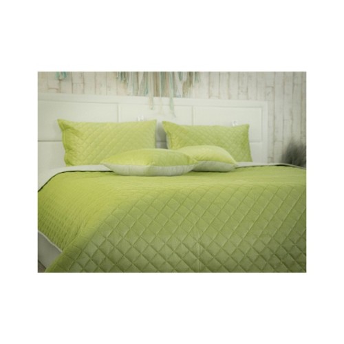 Покривало Руно Olive Green ромб велюр 180х220 (340.55_Olive Green ромб)