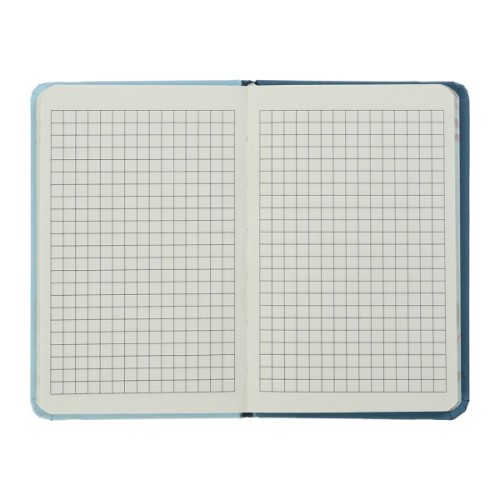 Книга записна ZiBi ASTRONAUT A6 в клітинку тверда обкладинка на гумці 80 аркушів, блакитна (ZB.116104)