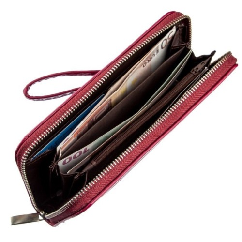 Гаманець Kivi З екошкіри Малиновий (19039)