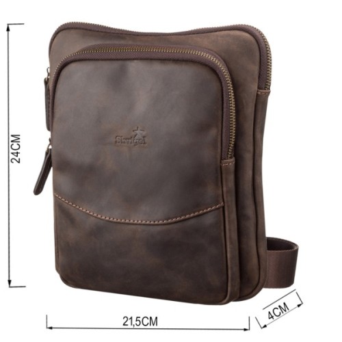 Сумка Shvigel Шкіряна Коричнева (11091)