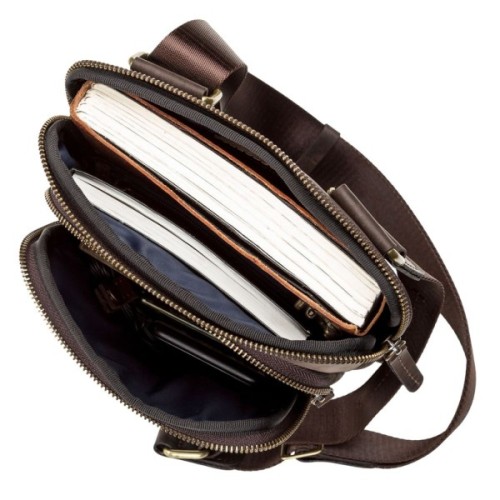 Сумка Shvigel Шкіряна Коричнева (11091)