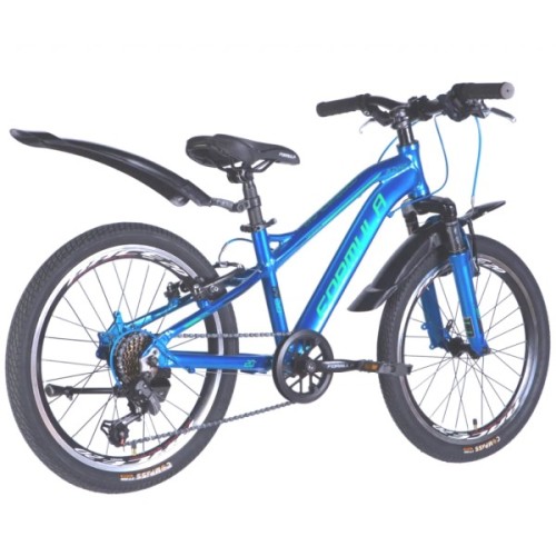 Велосипед Formula 20" BLACKWOOD Vbr FR рама-11" AL 2026 синій з зеленим (OPS-FR-20-107)