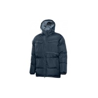 Куртка робоча Hoegert HT5K926, LEON, утеплена, капюшон, поліестер, темно-синя, 3XL 58 (HT5K926-3XL)