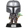 Фігурка Funko Pop серії Мандалорець - Мандалорець з Ґроґу на спині (90443)