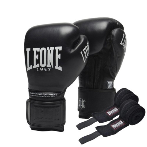 Боксерські рукавички Leone GN111 The Greatest Black 14 унцій (GN111_Black_14oz)