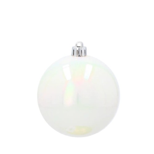 Ялинкова іграшка Chomik пластикові кульки 9 шт, 8см, графіт з перламутром (5900779853041)