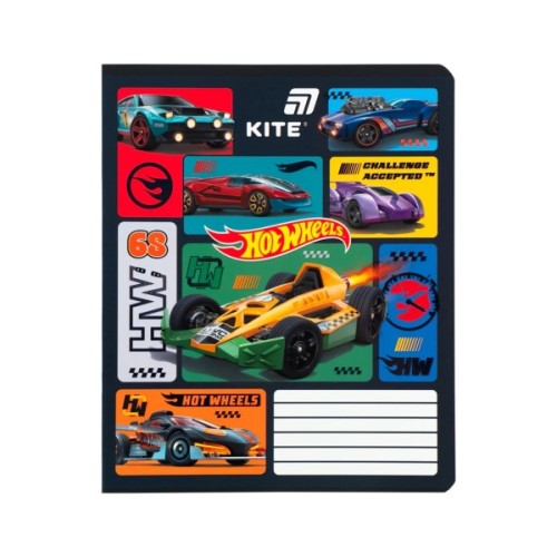 Зошит Kite Hot Wheels, 12 аркушів, лінія (HW26-234)