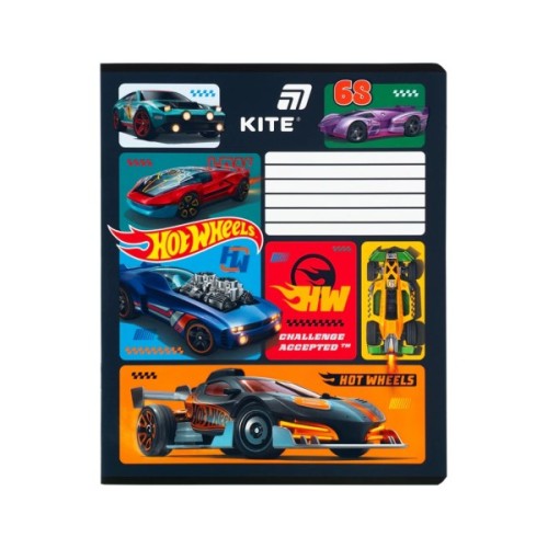 Зошит Kite Hot Wheels, 12 аркушів, лінія (HW26-234)