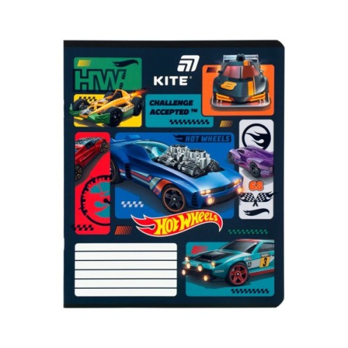 Зошит Kite Hot Wheels, 12 аркушів, лінія (HW26-234)