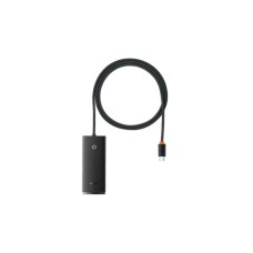 Концентратор Baseus USB-C to 4xUSB 3.0 1.0m black (WKQX030401)