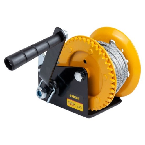 Лебідка Sigma ручна барабанна, сталевий трос 10мx5мм, 550кг (6134011)