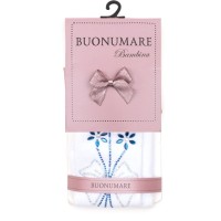 Колготки дитячі BNM з квітами зі страз (M0C0302-1163-3G-white)