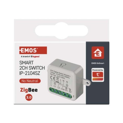 Модуль управління розумним будинком EMOS H5104 ZigBee 3.0 2-Channel (H5104)