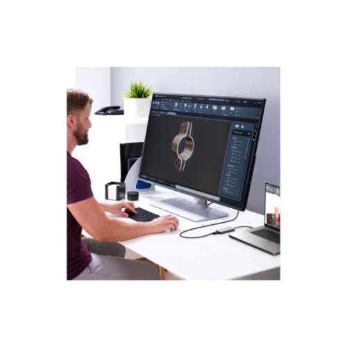 Концентратор J5create USB-C 5-in-1 2xUSB 3.2 10Gbps + 2xUSB-C 10Gbps PD 100W + HDMI 8K gray (JCH453-N)