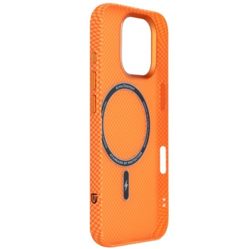 Чохол до мобільного телефона Armorstandart LikeCarbon2 MagCase Apple iPhone 17 Kevlar Orange (ARM88614)