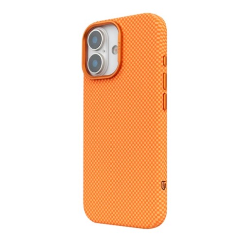 Чохол до мобільного телефона Armorstandart LikeCarbon2 MagCase Apple iPhone 17 Kevlar Orange (ARM88614)