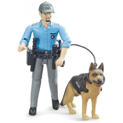Фігурка Bruder Фігурка поліцейського з собакою (62150)