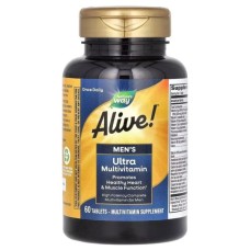 Мультивітамін Nature's Way Мультивітаміни ультра для Чоловіків, Alive! Men's Ultra Multivitamin, 60 (NWY-15685)