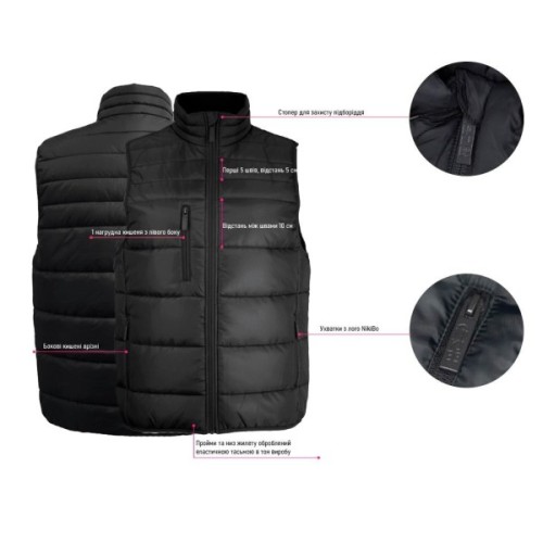 Жилет NikiBo Flow чорний XL (10100805-01XL)