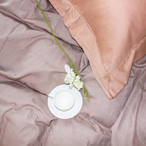 Постільна білизна MirSon Satin Жаккард Golden wheat 143х210х2 (2200005395547)