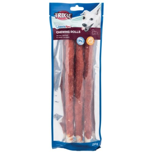 Ласощі для собак Trixie Denta Fun паличка для чищення зубів з качкою 3 шт 250 г (4011905313740)