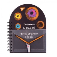 Блокнот Yes В6+ подвійна cпіраль з пластиковою кишенею Гусь крапка (151848)