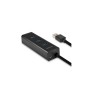 Концентратор AXAGON USB 3.1 to 4xUSB 3.0 1.2m + cable USB to Micro 5P black (HUE-S2BL)