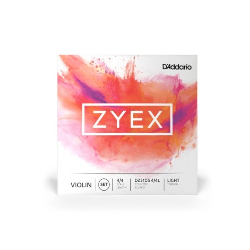 Струни для скрипки D'Addario Zyex Violin String Set 4/4 Medium Tension (Silver D) (DZ310S 4/4M)